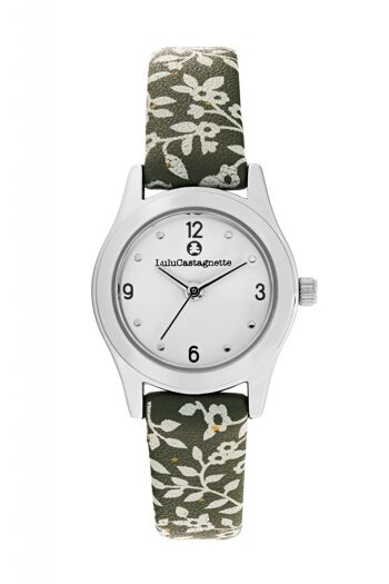 38926 - Montre fille analogique Lulu Castagnette - Bracelet cuir - Leaf