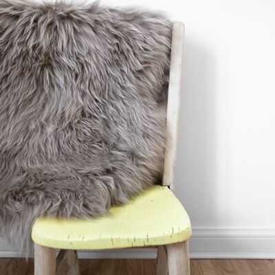 Genuine Sheepskin Rug/Throw in Browny Grey / Ethically Sourced Rug / Eco Tanned Sheepskin Rug