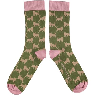 Crew-Socken aus Bio-Baumwolle für Herren – CAT Khaki