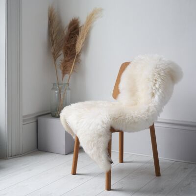 Isabella - Deep Pile Sheepskin Rug/Throw  in Ivory