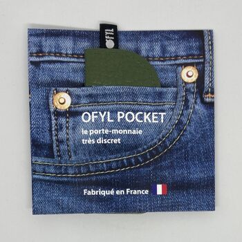 Porte-monnaie Ofyl Pocket simili vert anglais 1