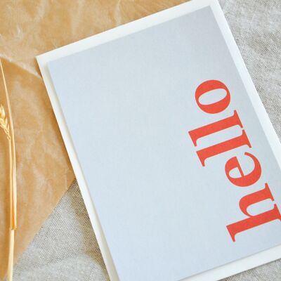 Postkarte „hello"