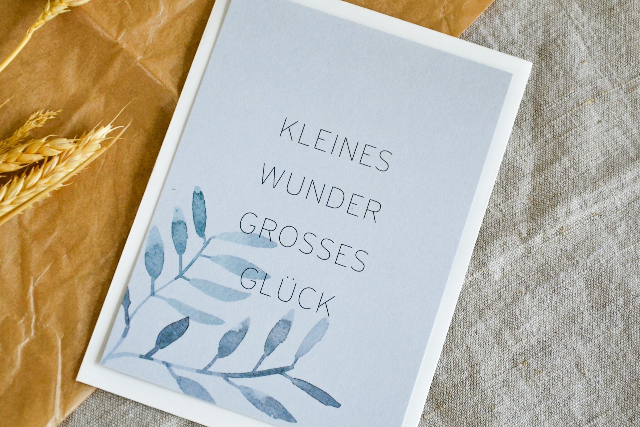 Postkarte "Kleines Wunder, großes Glück"
