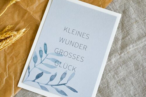 Postkarte "Kleines Wunder, großes Glück"