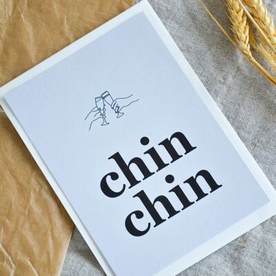 Postkarte „Chin chin“