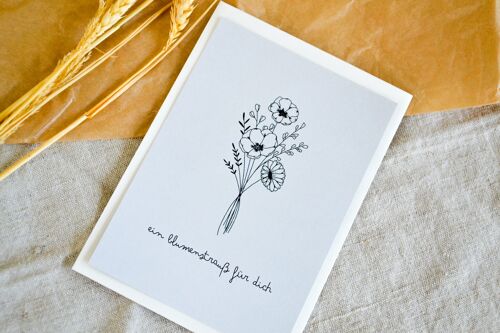 Postkarte "Ein Blumenstrauß für dich"