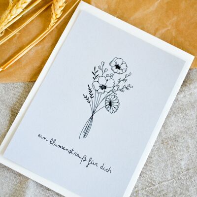 Carte postale "Un bouquet de fleurs pour toi"