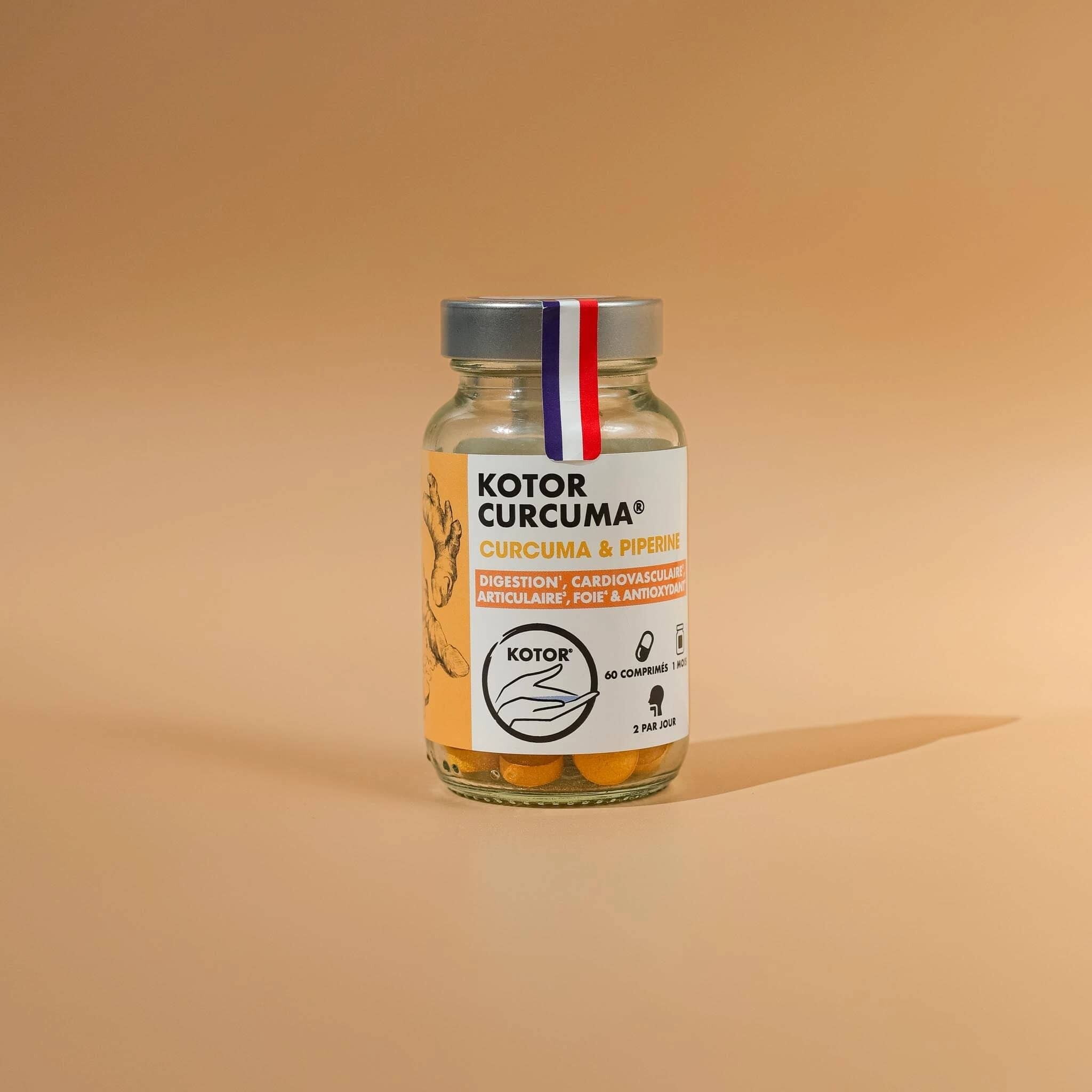 Kotor® Curcuma - Riche en Curcumine - 60 Comprimés - Made in Provence