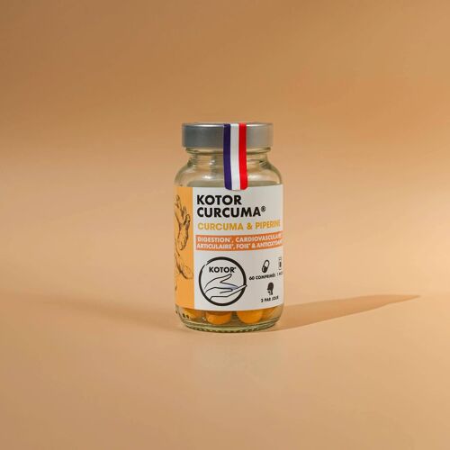 Kotor® Curcuma - Riche en Curcumine - 60 Comprimés - Made in Provence