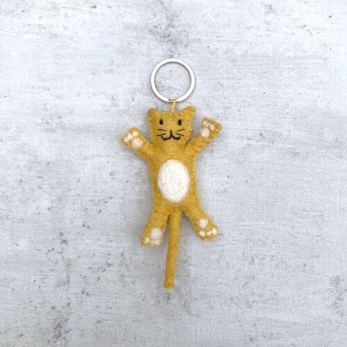 Keyring kat geel (K3-ABAK06)