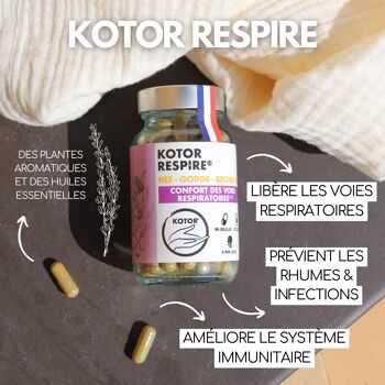 Kotor® Respire - Libère les Voies Respiratoires - 60 Gélules - Made in Provence 2