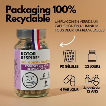 Kotor® Respire - Libère les Voies Respiratoires - 60 Gélules - Made in Provence 5