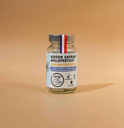 Kotor® Safran Millepertuis - Anti Dépresseur Naturel - 60 Gélules - Made in Provence