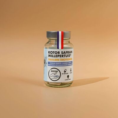 Kotor® Safran Johanniskraut – Natürliches Antidepressivum – 60 Kapseln – Hergestellt in der Provence