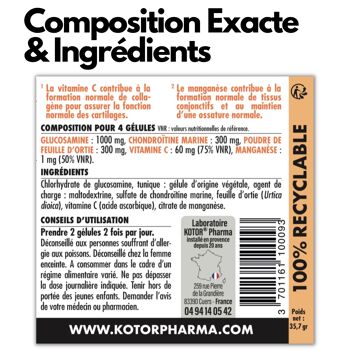 Kotor® Chondro - Régénère les Cartilages - 60 Gélules - Made in Provence 7