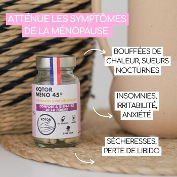 Kotor® Meno 45 - Réduit les Symptômes de la Ménopause - 60 Gélules - Made in Provence 2