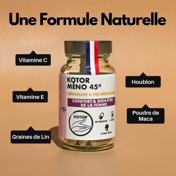 Kotor® Meno 45 - Réduit les Symptômes de la Ménopause - 60 Gélules - Made in Provence 3