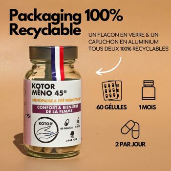 Kotor® Meno 45 - Réduit les Symptômes de la Ménopause - 60 Gélules - Made in Provence 5