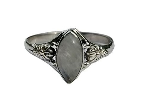 Flashy Rainbow Moonstone Natural Beautiful 925 Sterling Silver Handmade Ring