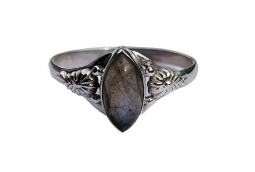 Classic Labradorite 925 Sterling Silver Handmade Dainty Ring