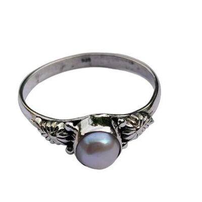 Freshwater Pearl Classic Round 925 Sterling Silver Handmade Ring