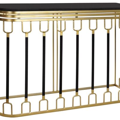 METAL MARBLE CONSOLE 120X40X84 BLACK MB211066