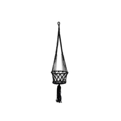 The Macrame Plant Holder - Black - S