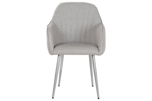 Silla Poliester Metal 55X55,5X88 Gris MB210585