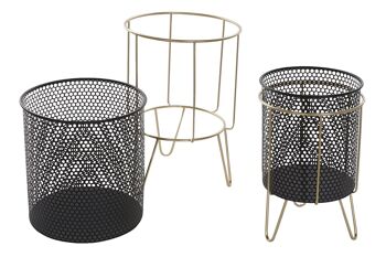 JARDINIÈRE SET 2 METAL 36X36X58 30X48 NOIR MC202650 5