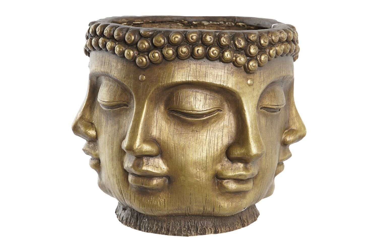 FIORIERA MAGNESIA 30X34X30 BUDDHA INVECCHIATO DORATO MC203222