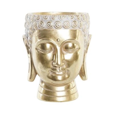 FIORIERA IN RESINA 17,5X17,5X21 GOLDEN BUDDHA MC203277