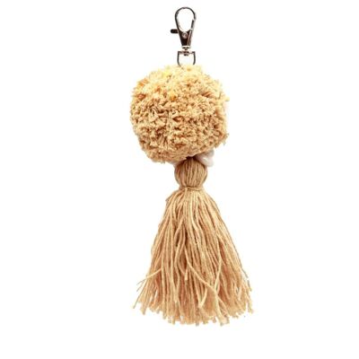 The Pompom Keychain - Mocca