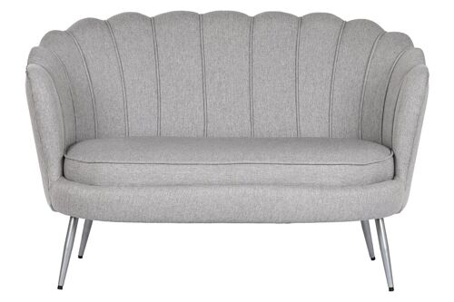 Sofa Poliester Metal 130X77X83 Gris MB210575