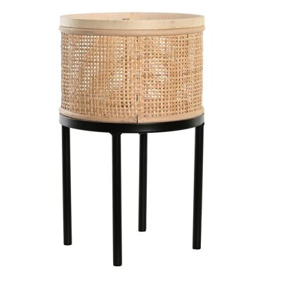 FIORIERA IN METALLO RATTAN 20X20X33,5 NATURALE MC203585