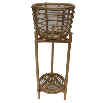 JARDINIÈRE EN ROTIN 25X25X70 NATUREL MC205411