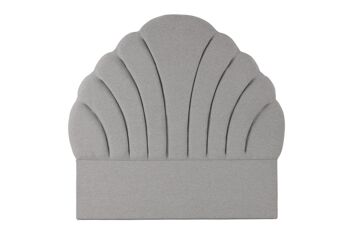 TÊTE DE LIT POLYESTER MDF 157X8X160 GRIS MB210579 1