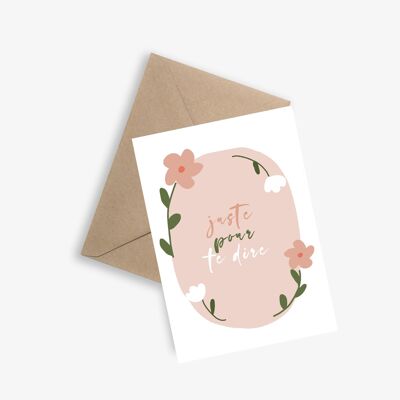 Message(s) card - Just to tell you