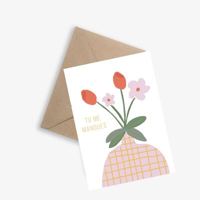 Simple Message(s) Card - I Miss You