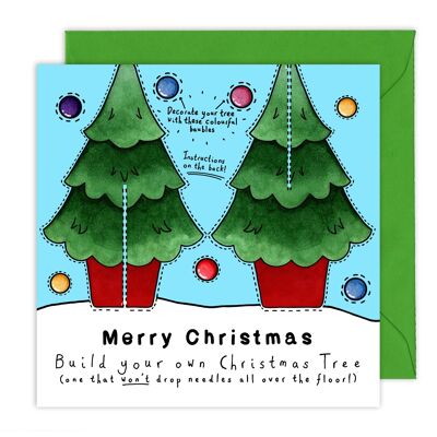 Haga su propia tarjeta de Navidad de árbol de Navidad