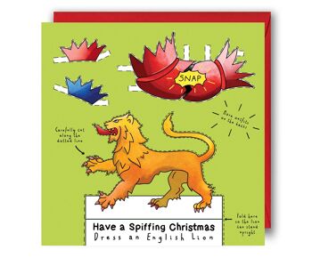 Habillez une carte de Noël de lion anglais 1