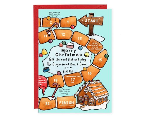 Gingerbread Board Game Christmas Card