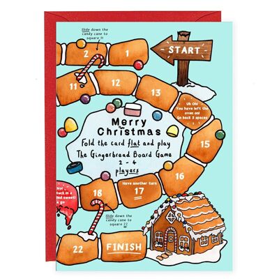 Gingerbread Board Game Christmas Card