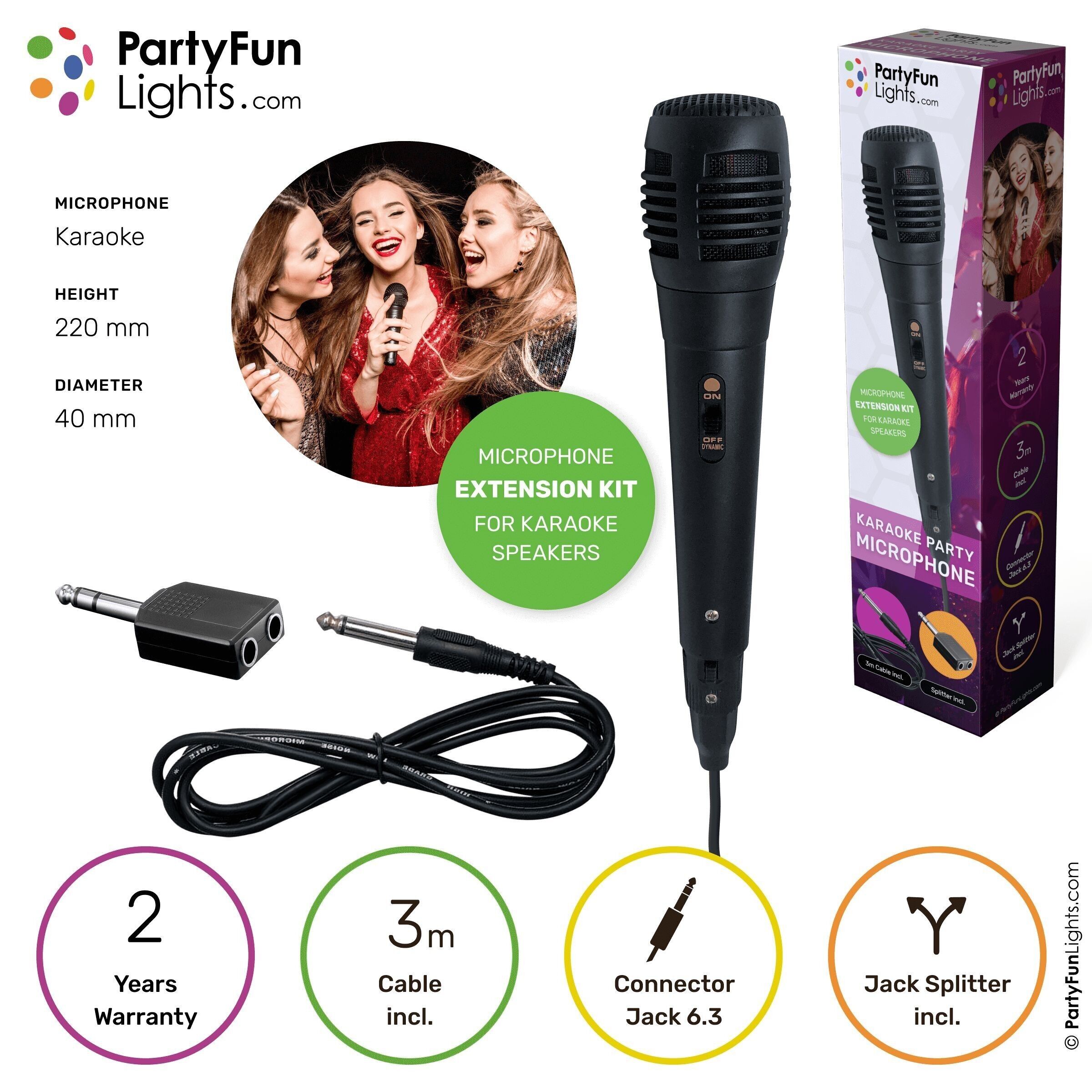 Buy wholesale PartyFunLights Microphone extension set for