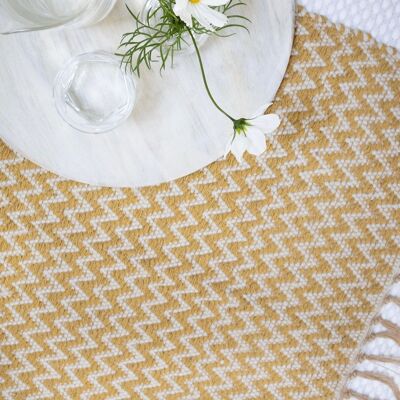 Lottie - ZigZag Weave  Recycled Cotton Rug