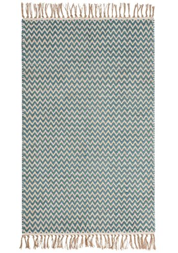 Lottie - Tapis en coton recyclé tissage zigzag 2