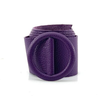 Leather waist belt Floor - Purple
