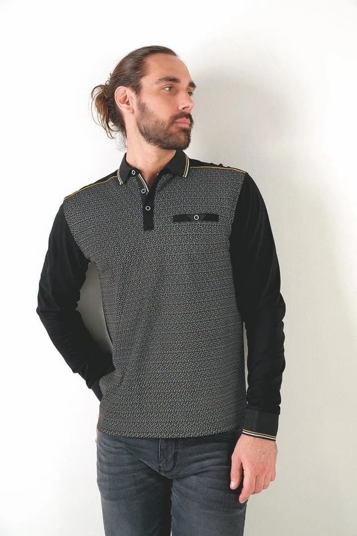 Poloshirt vorne ganzflächig 91127