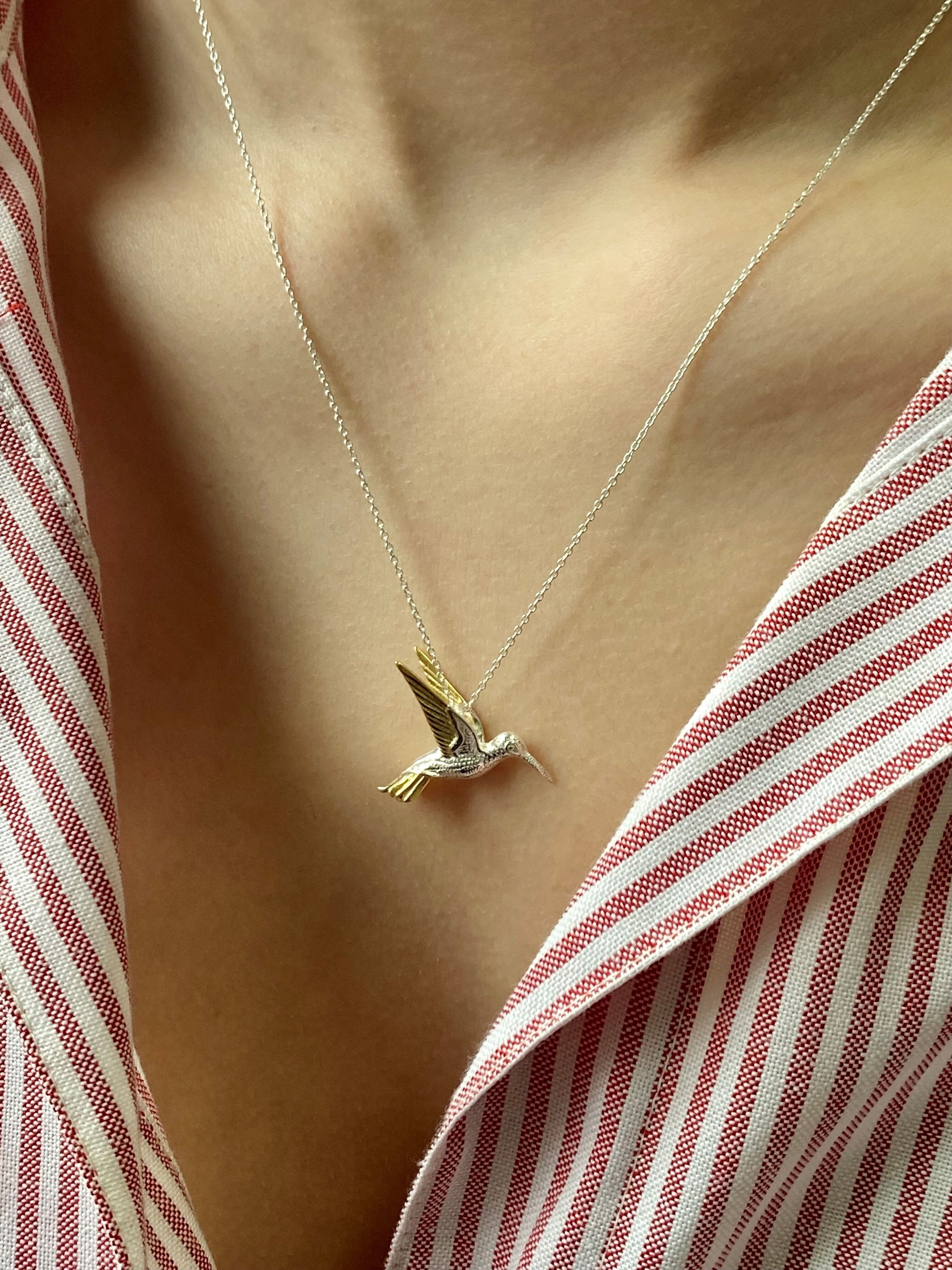 Hummingbird on sale necklace silver