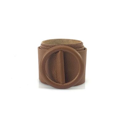 Leather waist belt Floor - cognac