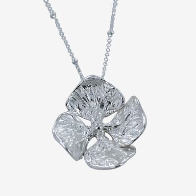 Collana di ortensie in argento sterling